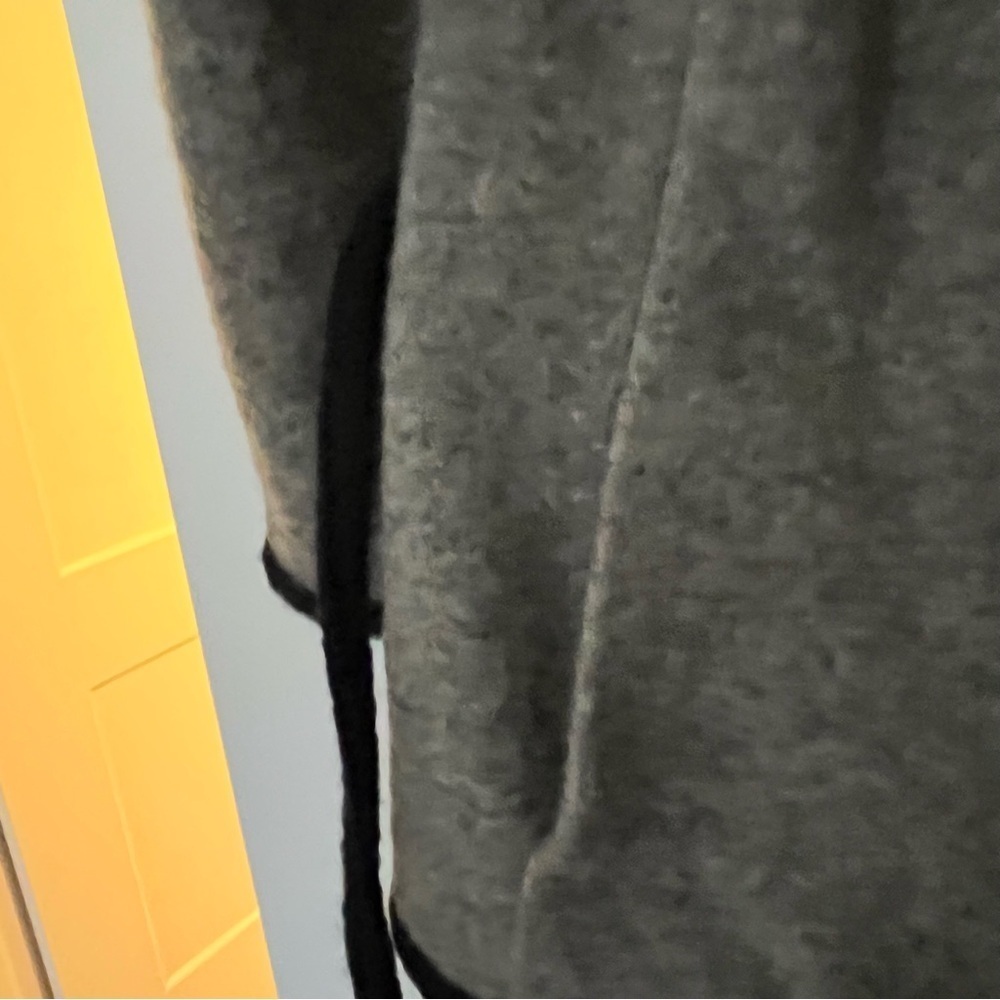 J. Crew Wrap Oversized Jacket in Boiled Wool in Grey/Navy Blue - Picture 4 of 8